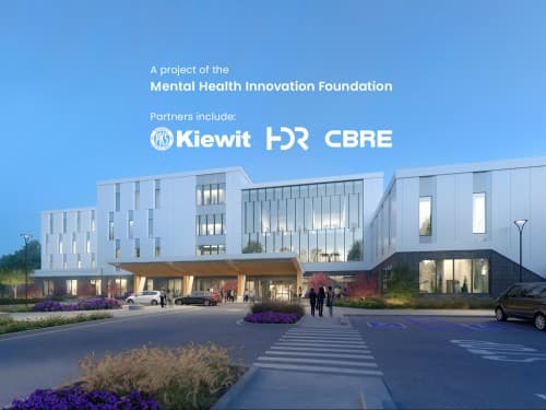 Dusk Rendering of the Behavioral Health & Wellness Center at Children's