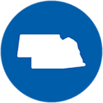 Nebraska state outline graphic